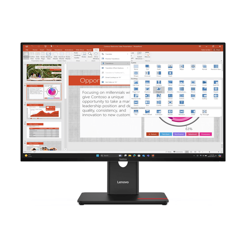 Monitor Lenovo ThinkVision 27″, IPS, FHD, T27-40
