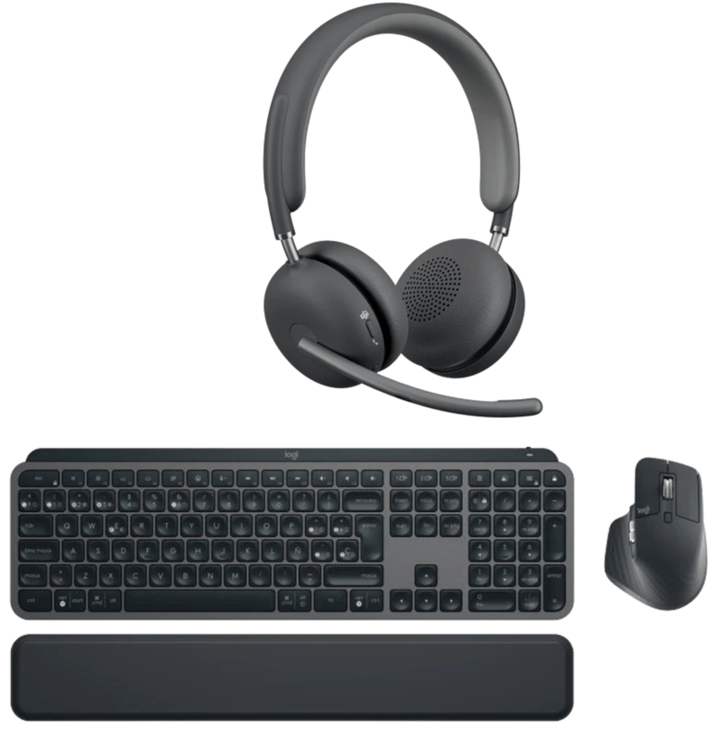 Pack Logitech premium: Ratón + auriculares + teclado