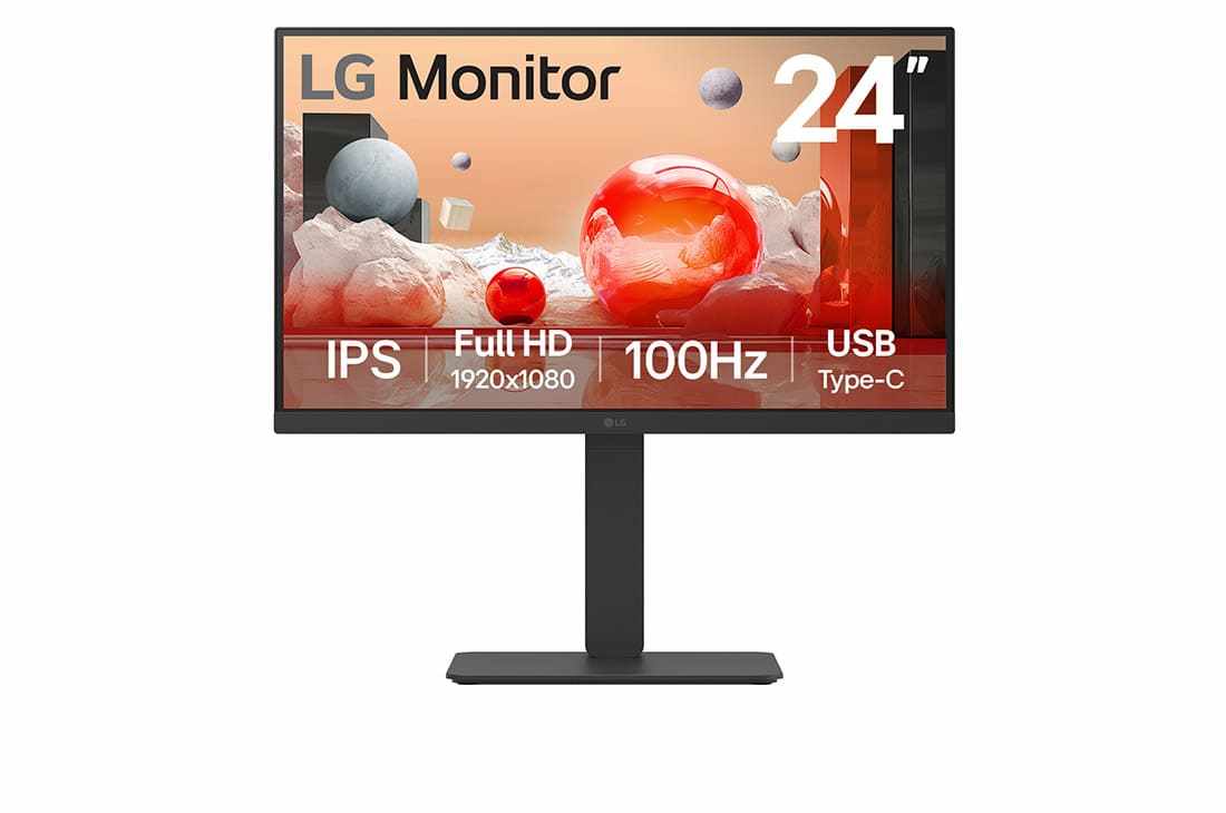 Monitor LG 24″, IPS, FHD, 100Hz, USB-C (65W)