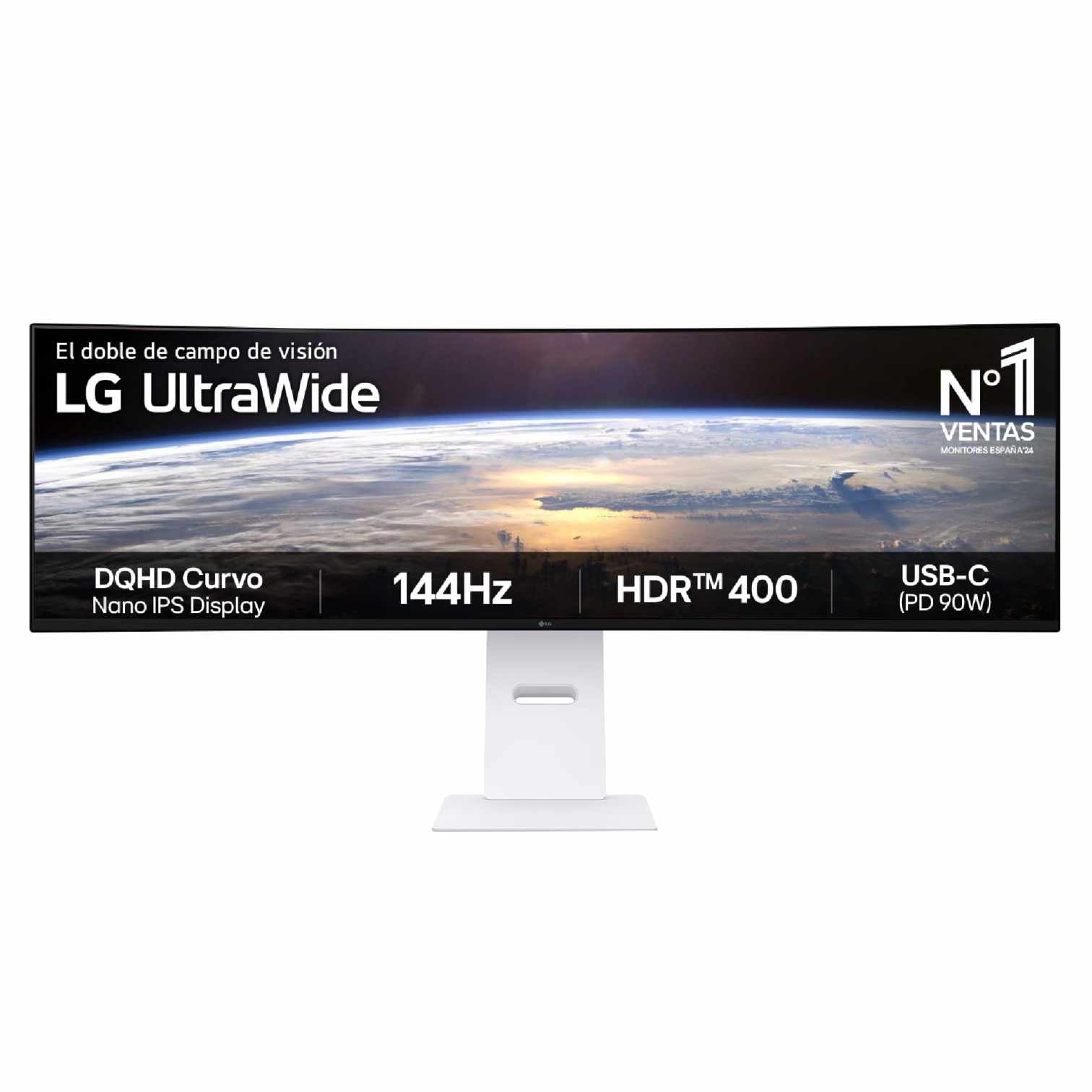 Monitor LG panorámico 49″, NanoIPS, 144Hz, USB-C (90W)