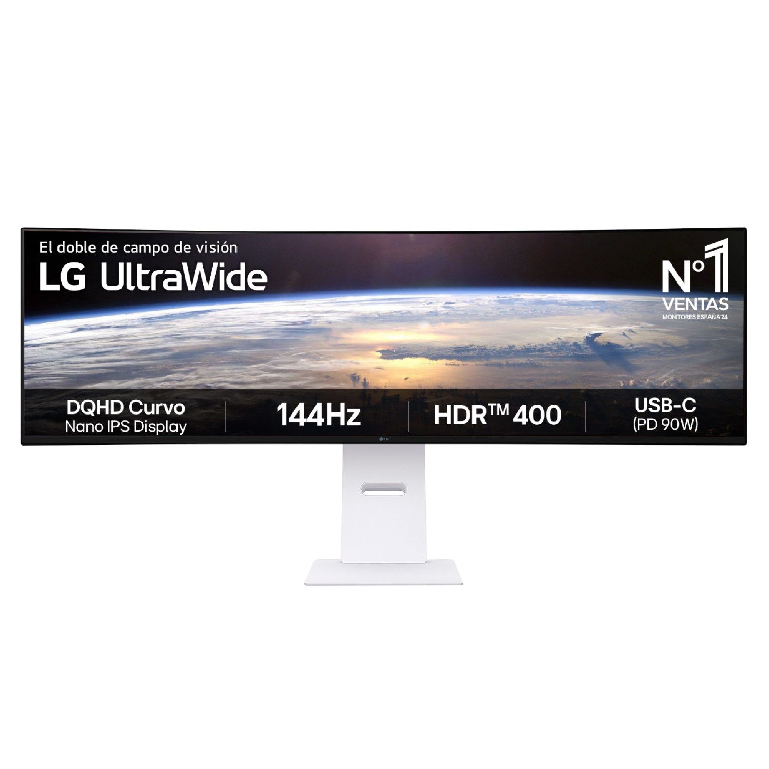 Monitor LG panorámico 49″, NanoIPS, 144Hz, USB-C (90W)